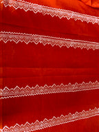 পোড়ামাটি | Orange Cotton Block Print Saree