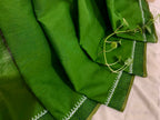 তৃণ (Trino) - Green Cotton Hand Block Print Saree